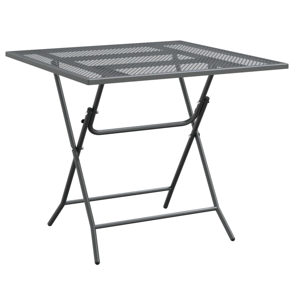 Lauko baldų komplektas Sodo baldų komplektas, 5 dalių, antracito, išplėstas metalas