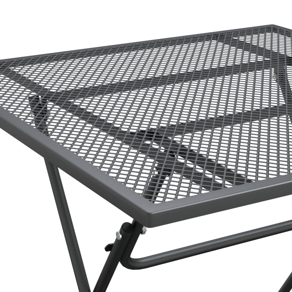 Lauko baldų komplektas Sodo baldų komplektas, 5 dalių, antracito, išplėstas metalas