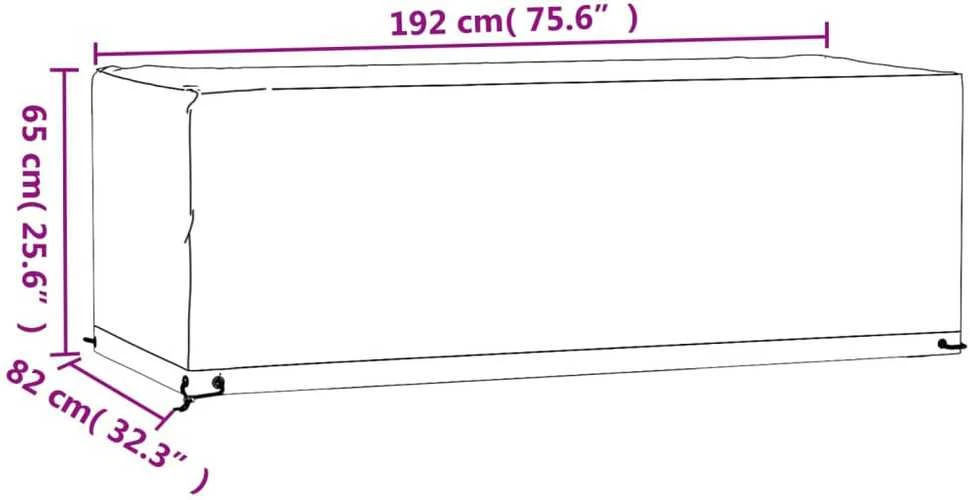 Sodo baldų uždangalai, 2vnt., 192x82x65cm, 8 kilputės