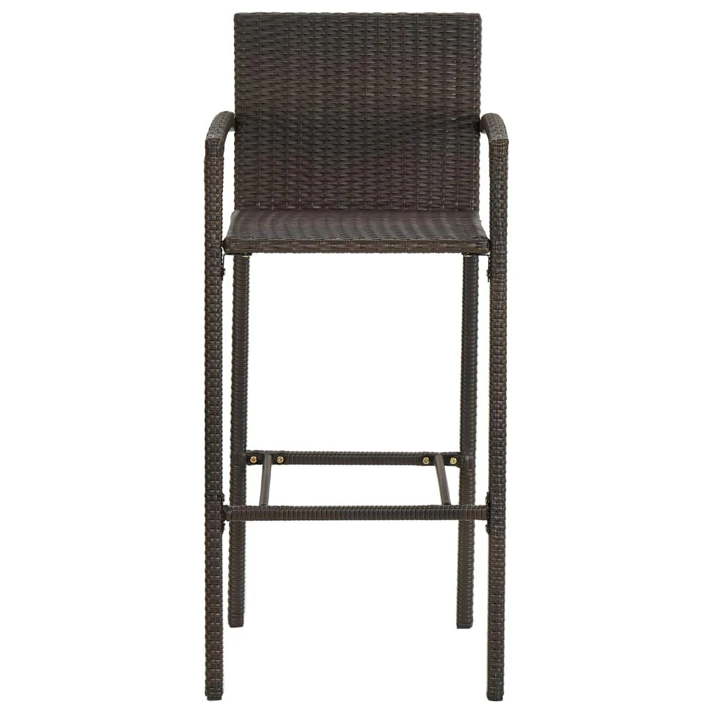 Lauko baldų komplektas Sodo baro baldų komplektas, 9 dalių, rudas (246665+2x313454)