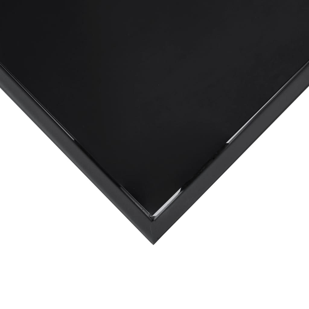 Sodo baro stalas, juodas, 60x60x110cm, grūdintas stiklas