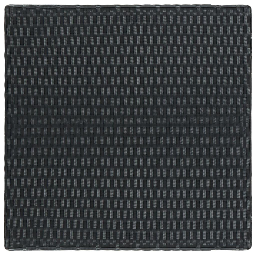 Sodo baro staliukas, juodas, 60,5x60,5x110,5cm, poliratanas