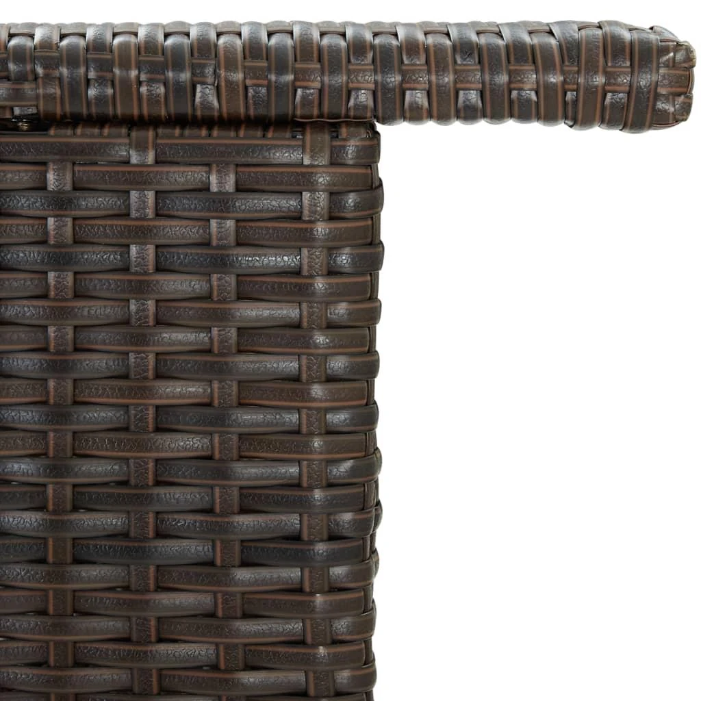 Sodo baro staliukas, rudos spalvos, 120x55x110cm, poliratanas