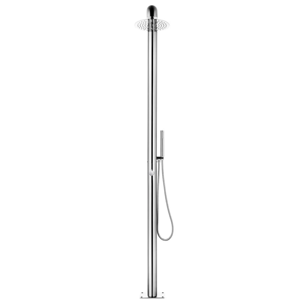 Sodo dušas su pilku pagrindu, 230cm, nerūdijantis plienas
