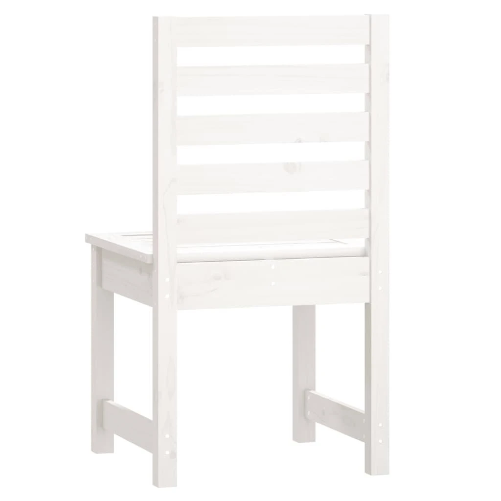 Sodo kėdės 2vnt. baltos 50x48x91,5cm pušies medienos masyvas