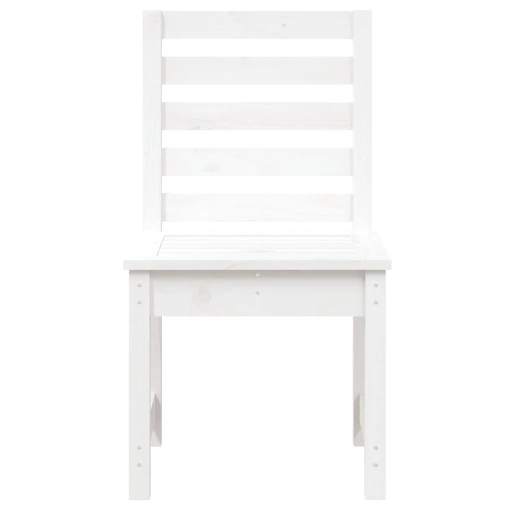 Sodo kėdės 2vnt. baltos 50x48x91,5cm pušies medienos masyvas