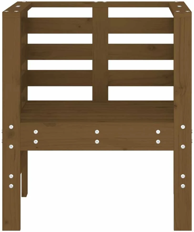 Sodo kėdės, 2vnt., medaus rudos, 61,5x53x71cm, pušies masyvas