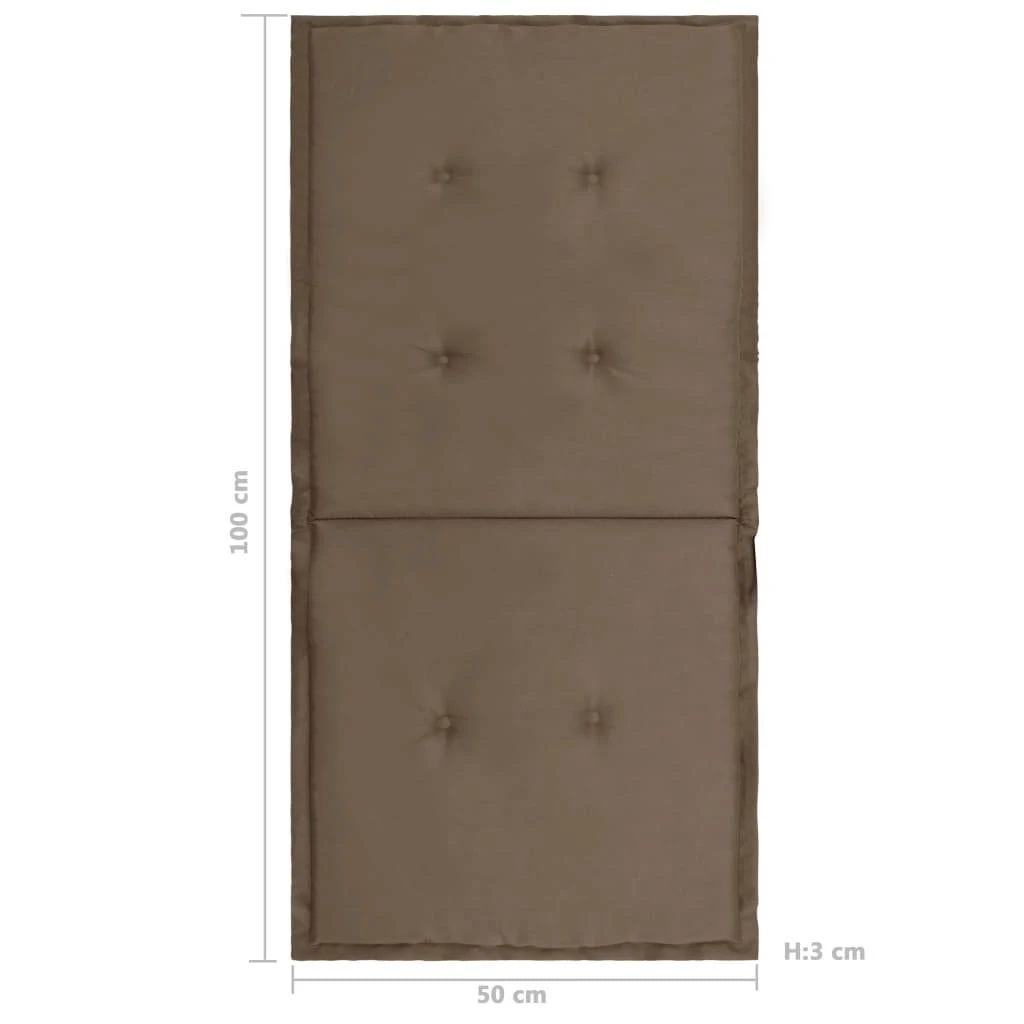 Sodo kėdės pagalvėlės, 4vnt., taupe, 100x50x3cm, audinys