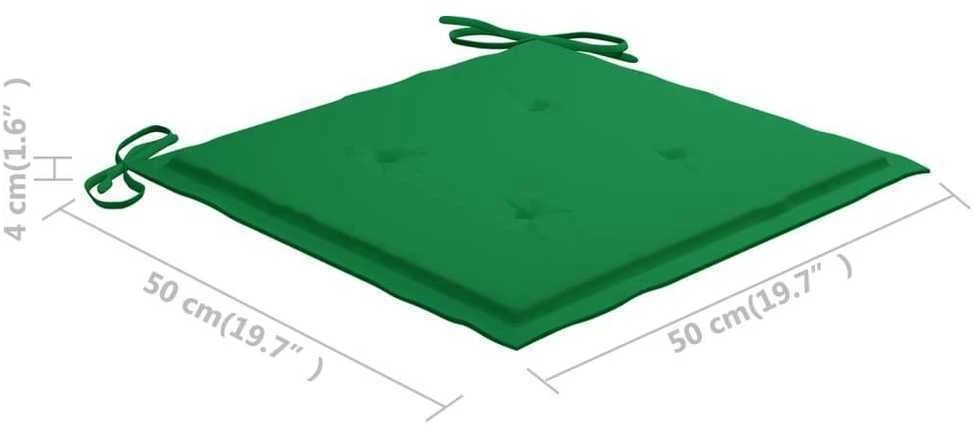 Sodo kėdės su pagalvėlėmis, 2vnt., tikmedžio medienos masyvas