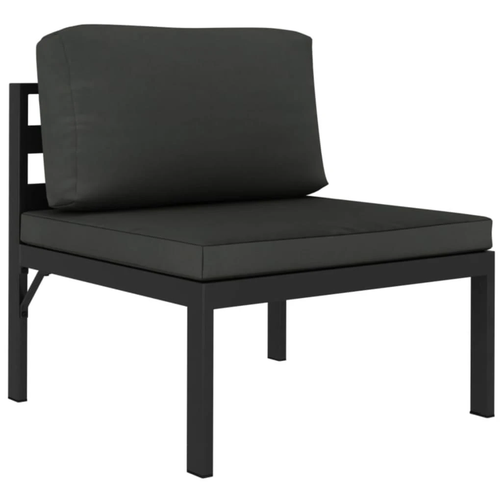 Lauko baldų komplektas Sodo komplektas su pagalvėlėmis, 10 dalių, antracito, aliuminis