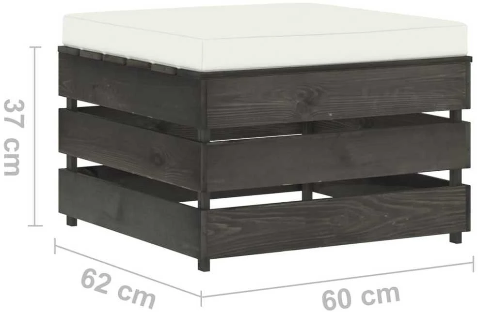 Lauko baldų komplektas Sodo komplektas su pagalvėlėmis, 2 dalių, impregnuota mediena