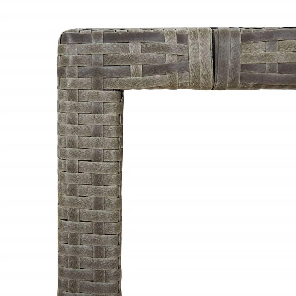 Lauko baldų komplektas Sodo komplektas su pagalvėlėmis, 7 dalių, pilkas, poliratanas