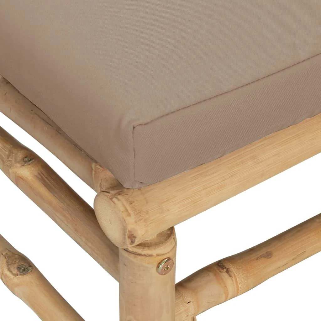Sodo komplektas su taupe pagalvėlėmis, 2 dalių, bambukas