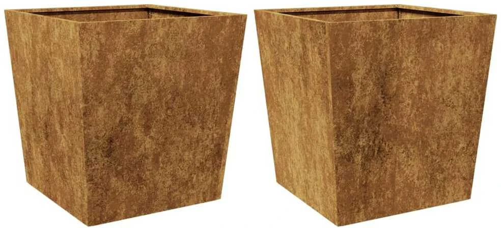 sodo vazonai 2 vnt 50x50x50 cm oro sąlygoms atsparus plienas