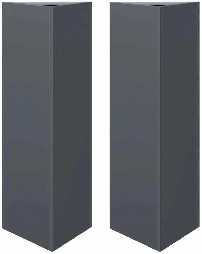 Sodo loveliai, 2vnt., antracito, 30x26x75cm, plienas