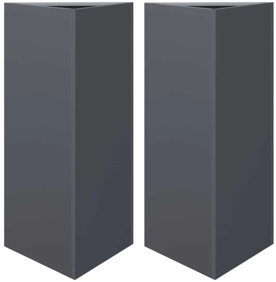Sodo loveliai, 2vnt., antracito, 40x34,5x75cm, plienas