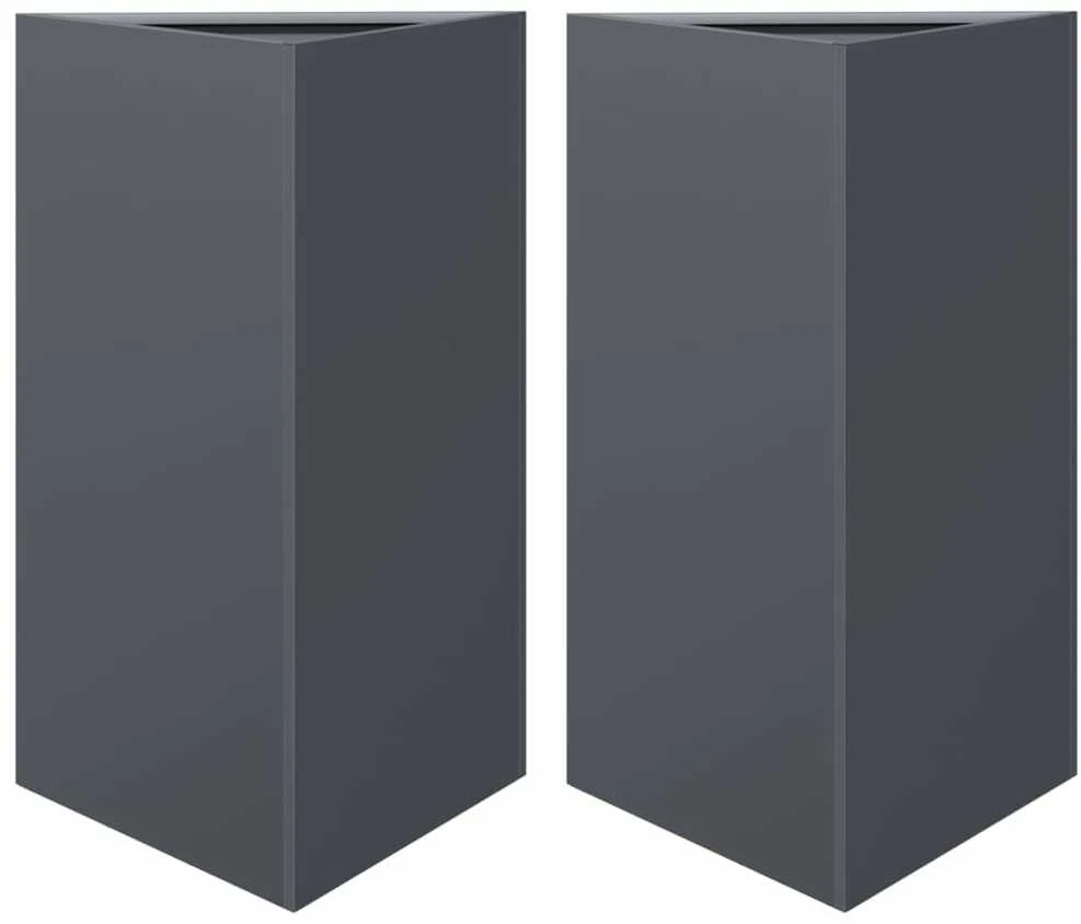 Sodo loveliai, 2vnt., antracito, 50x43x75cm, plienas