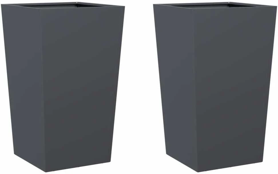 Sodo loveliai, 2vnt., antracito spalvos, 45x45x75cm, plienas