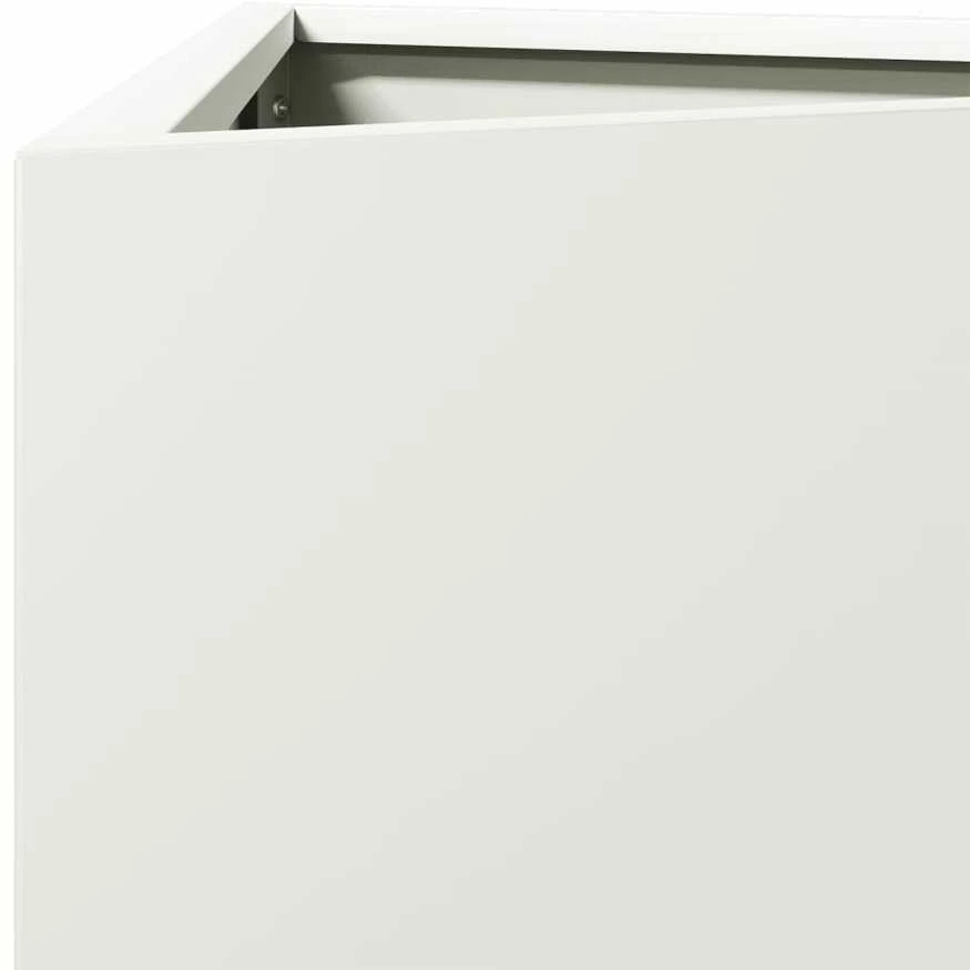 Sodo loveliai, 2vnt., balti, 40x34,5x75cm, plienas, trikampiai