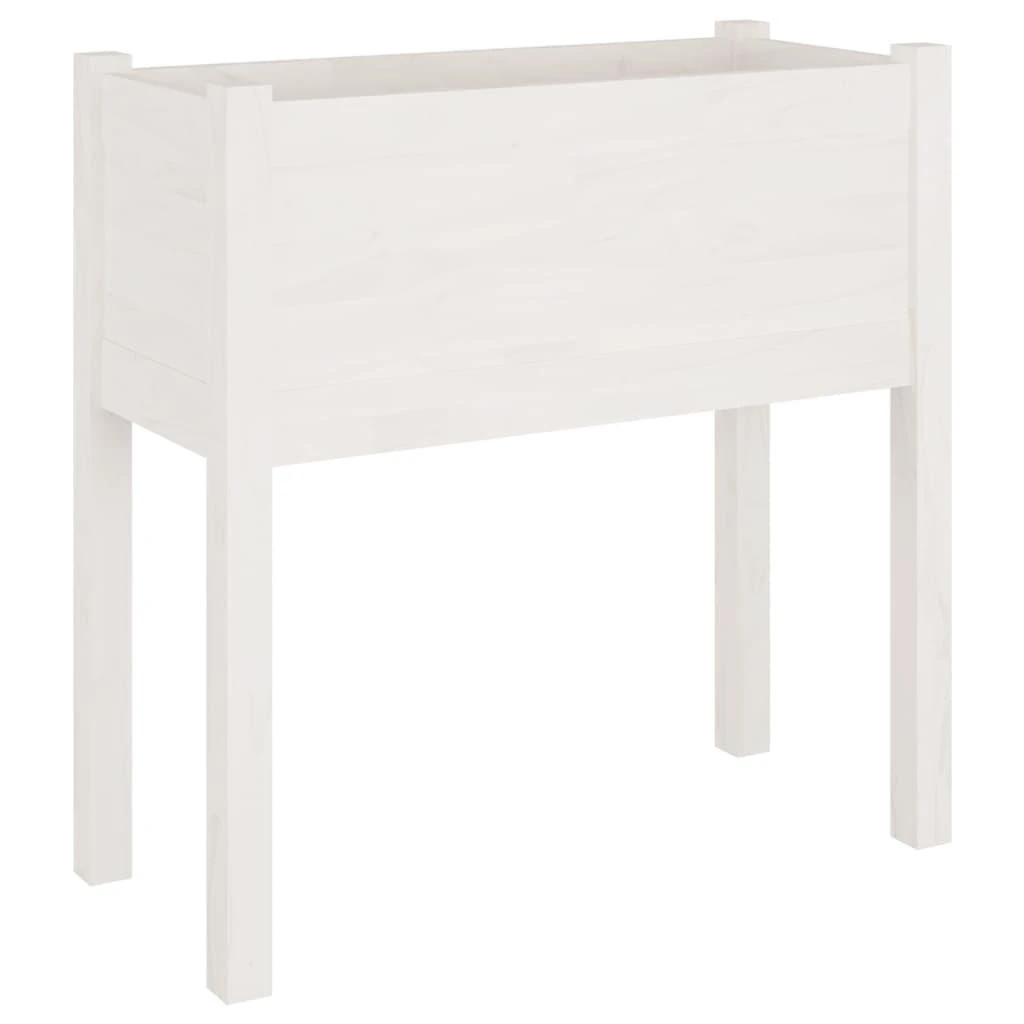 Sodo loveliai, 2vnt., balti, 70x31x70cm, pušies masyvas
