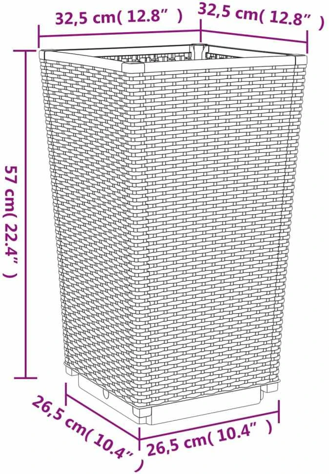 Sodo loveliai, 2vnt., baltos spalvos, 32,5x32,5x57cm, PP
