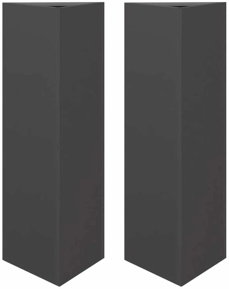 Sodo loveliai, 2vnt., juodi, 30x26x75cm, plienas, trikampiai
