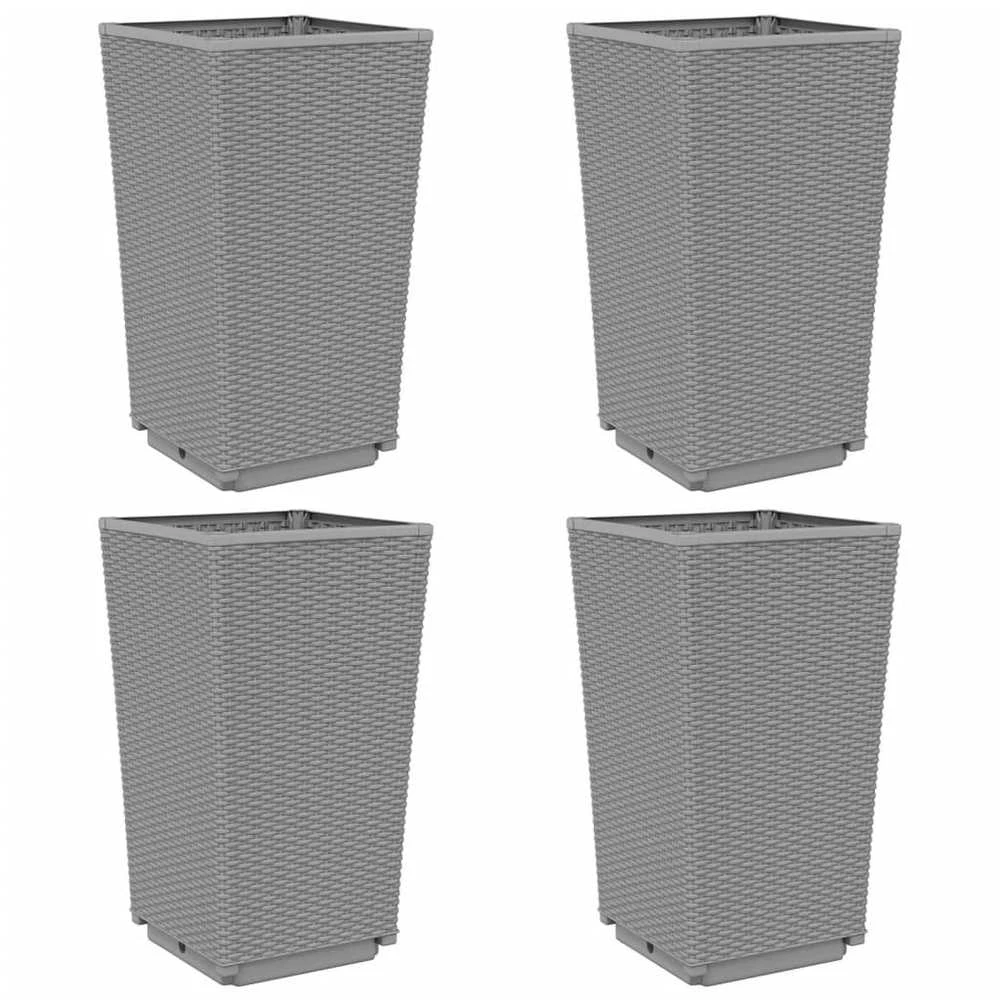 Sodo loveliai, 4vnt., šviesiai pilki, 32,5x32,5x57cm, PP
