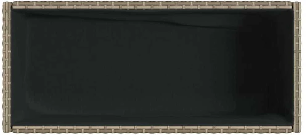Sodo loveliai su lentyna, 2vnt., pilki, 70x28x70cm, poliratanas
