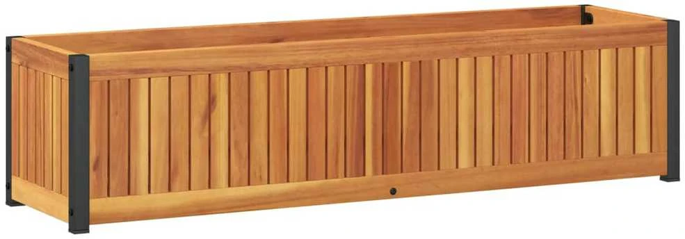 Sodo lovelis, 110x30x27,5cm, akacijos medienos masyvas/plienas