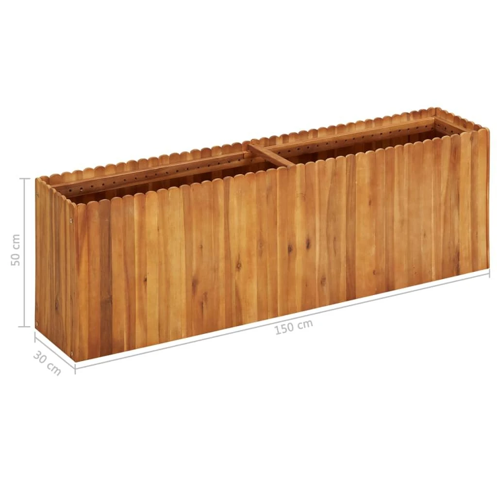 Sodo lovelis, 150x30x50 cm, akacijos masyvas, aukštas