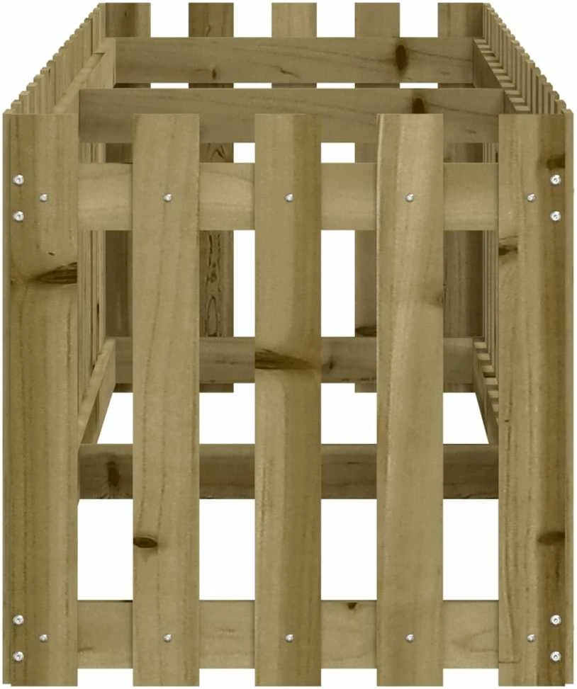 Sodo lovelis, 200x50x50cm, impregnuota pušis, tvorelės dizaino