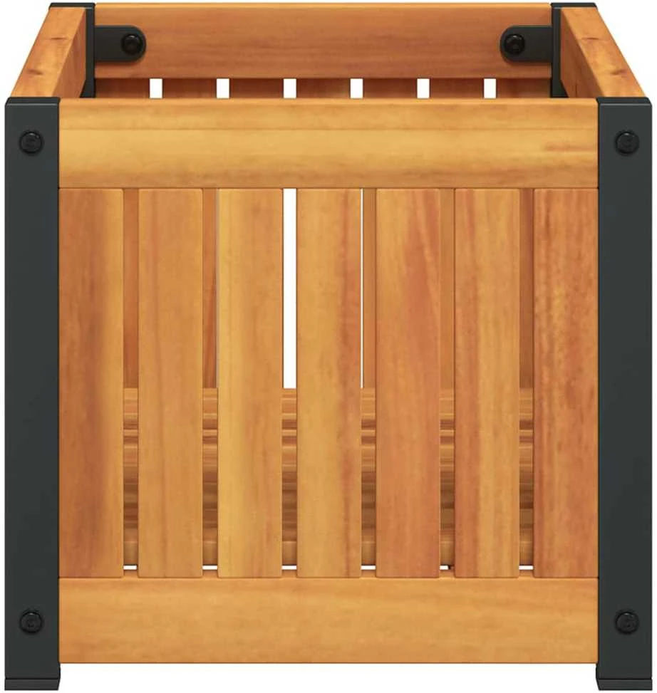 Sodo lovelis, 45x30x27,5cm, akacijos medienos masyvas/plienas