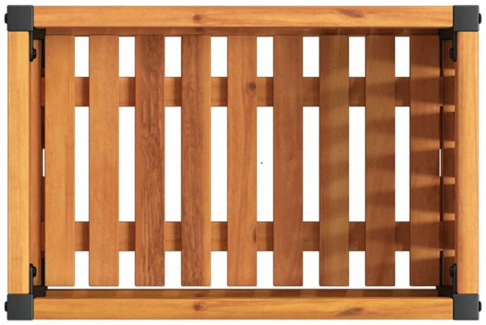 Sodo lovelis, 45x30x27,5cm, akacijos medienos masyvas/plienas