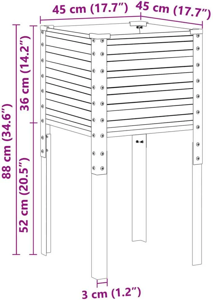 Sodo lovelis, 45x45x88cm, plienas