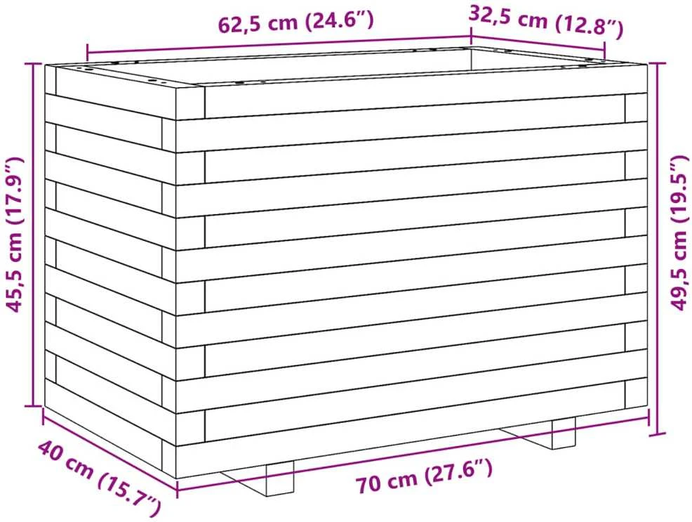 Sodo lovelis, 70x40x49,5cm, pušies medienos masyvas