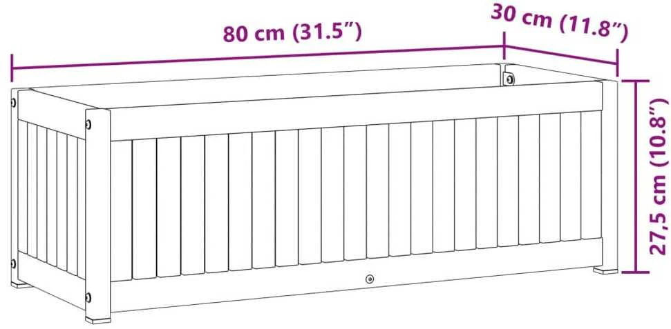 Sodo lovelis, 80x30x27,5cm, akacijos medienos masyvas/plienas