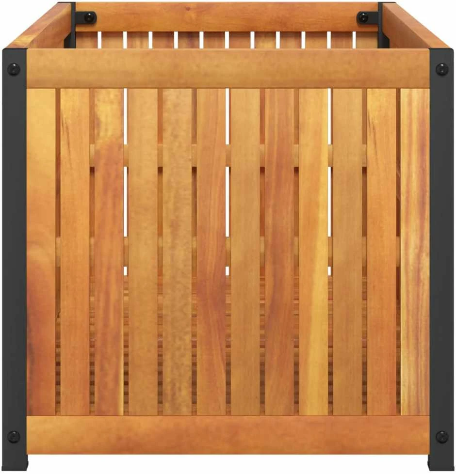Sodo lovelis, 85x45x44cm, akacijos medienos masyvas ir plienas