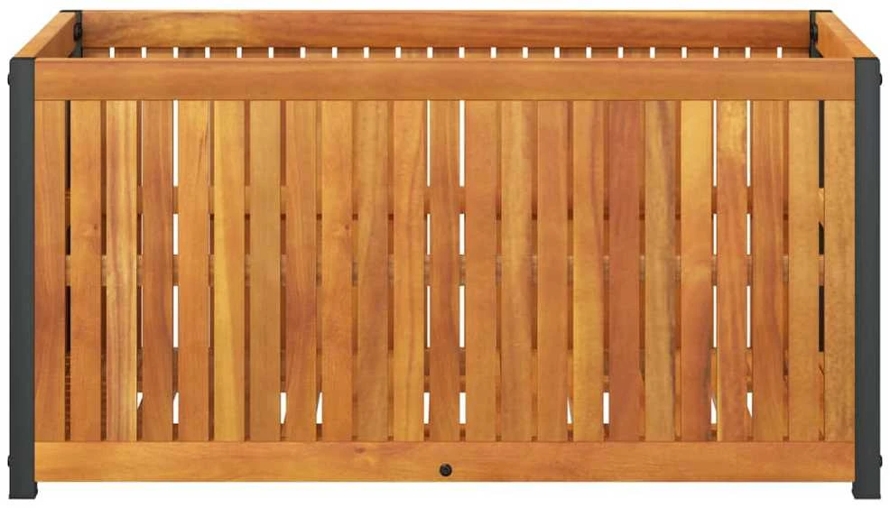 Sodo lovelis, 85x45x44cm, akacijos medienos masyvas ir plienas