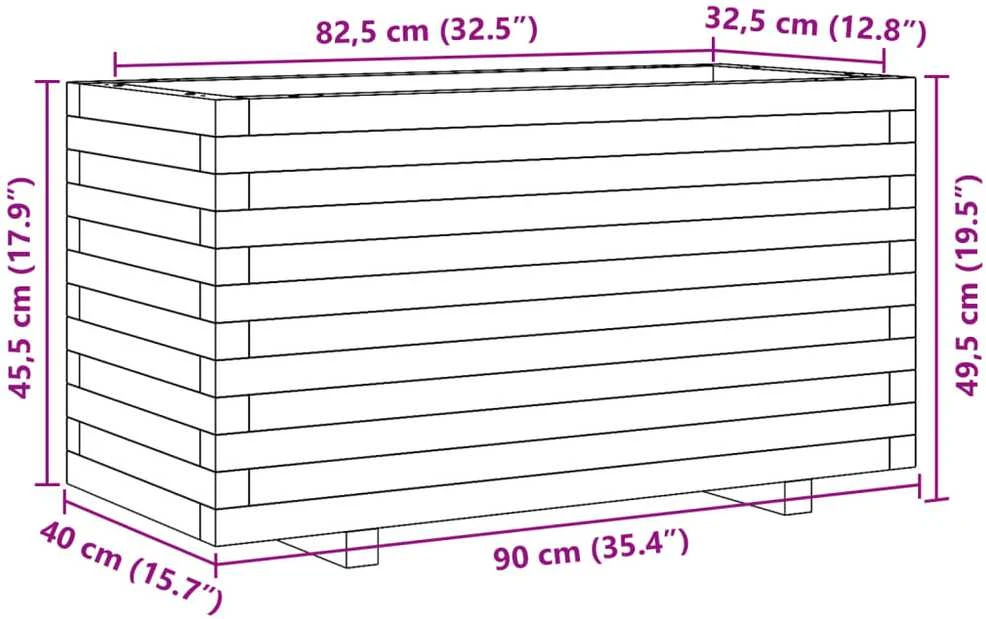 Sodo lovelis, 90x40x49,5cm, impregnuota pušies mediena