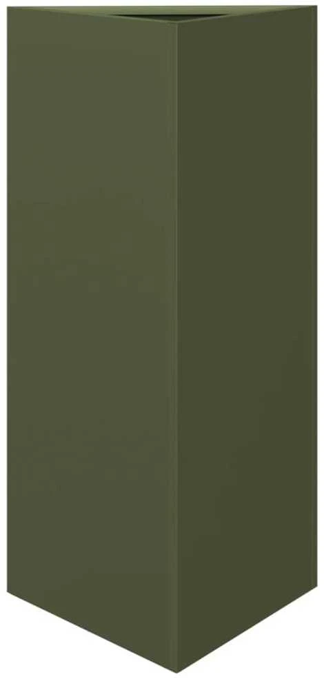 Sodo lovelis, alyvuogių, 40x34,5x75cm, plienas, trikampis
