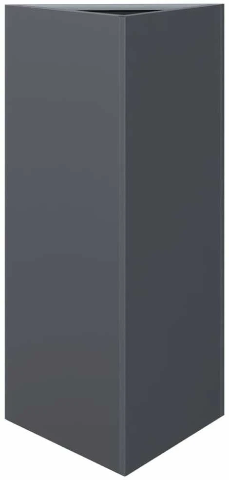 Sodo lovelis, antracito, 40x34,5x75cm, plienas, trikampis