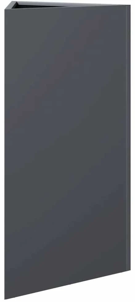 Sodo lovelis, antracito, 40x34,5x75cm, plienas, trikampis