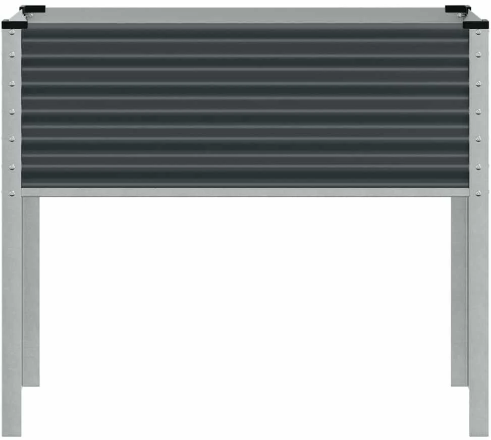 Sodo lovelis, antracito spalvos, 100x41x90cm, plienas