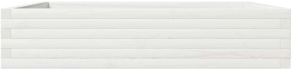 Sodo lovelis, baltas, 110x110x23cm, pušies medienos masyvas