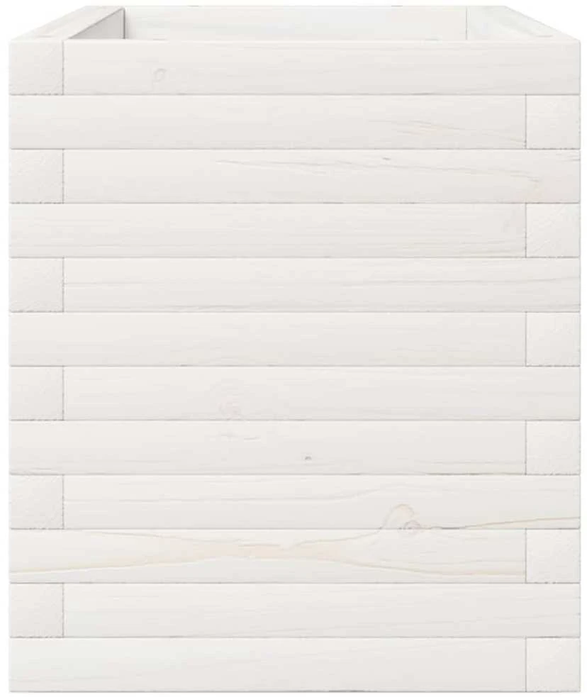 Sodo lovelis, baltas, 110x40x49,5cm, pušies medienos masyvas
