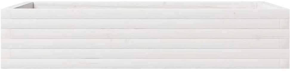 Sodo lovelis, baltas, 110x60x23cm, pušies medienos masyvas