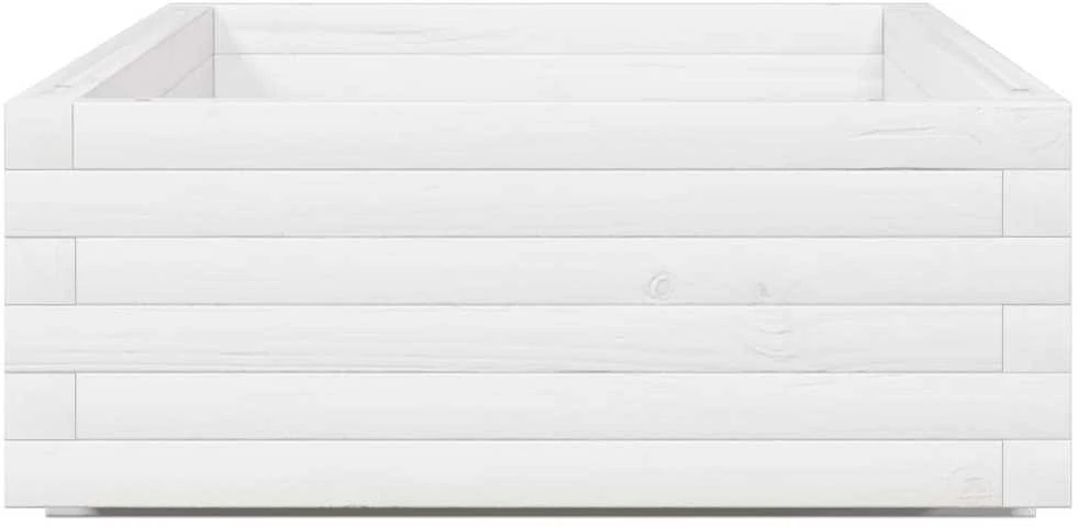 Sodo lovelis, baltas, 110x60x26,5cm, pušies medienos masyvas