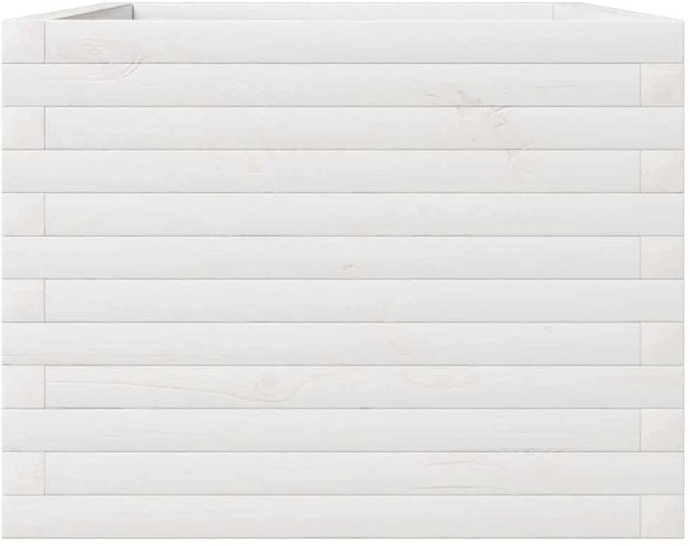 Sodo lovelis, baltas, 110x60x45,5cm, pušies medienos masyvas