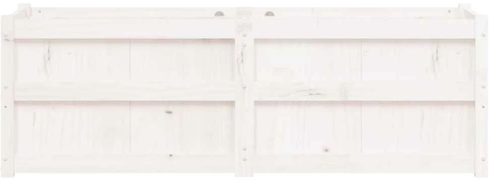 Sodo lovelis, baltas, 150x50x50cm, pušies medienos masyvas