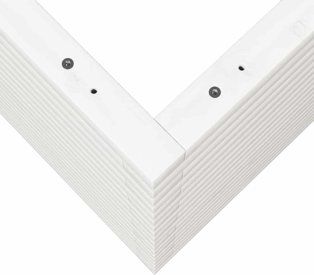 Sodo lovelis, baltas, 50x50x68,5cm, pušies medienos masyvas